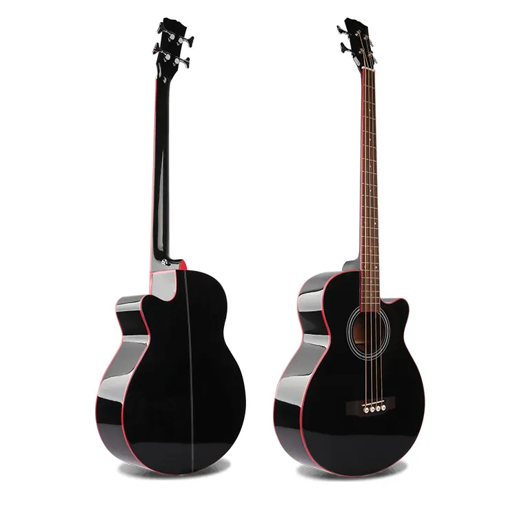 Custom High Quality 41" 4 Stings Wood Acoustic Guitar Bass OEM Logo Various Colors Acoustic Bass GuitarReorder rate 17%