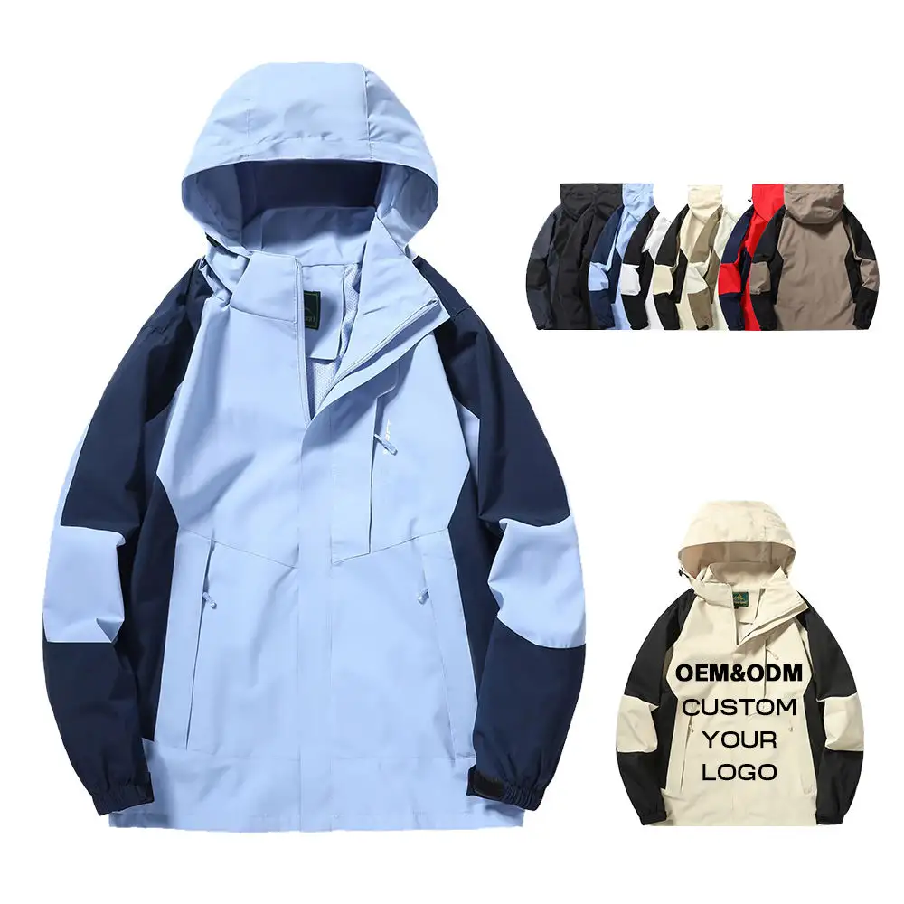 Custom Hooded Sportswear Zipper Thin Men's Casual Wear Tactical Soft Shell Jacket Outdoor Working Clothes Varsity Jacket