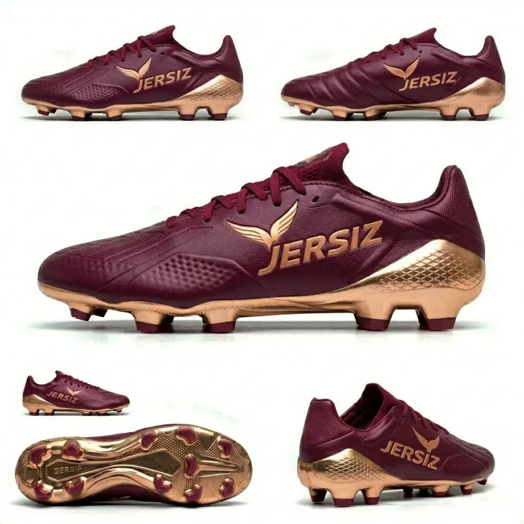 Custom JERSIZ Unisex Professional Soccer Cleats Football Boots High Performance Lightweight Breathable Genuine Leather Upper TPU