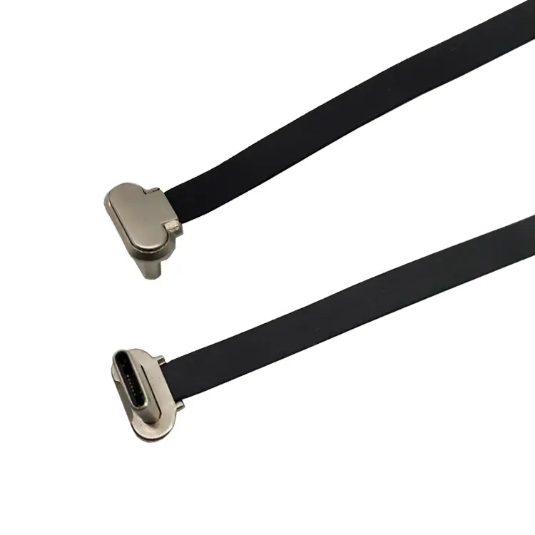 Custom Length FPC Flexible Flat Cable USB Type-C Short Right Angle Charging Data Cable for Mobile Phone Power Bank PCBReorder rate 20%
