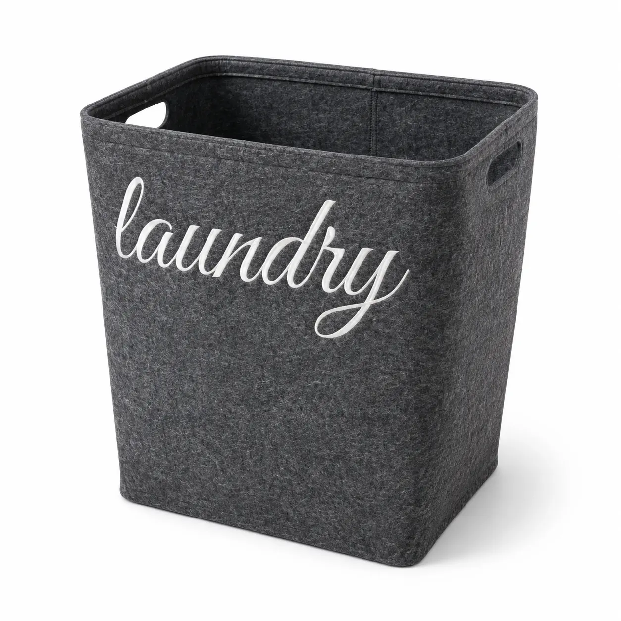 Custom Logo Dark Gray Felt Laundry Hamper with Handles for Clothes Blankets Toys and Bedroom StoragePKR 6,298 off shippingDelivery by 23 DecReorder rate 25%