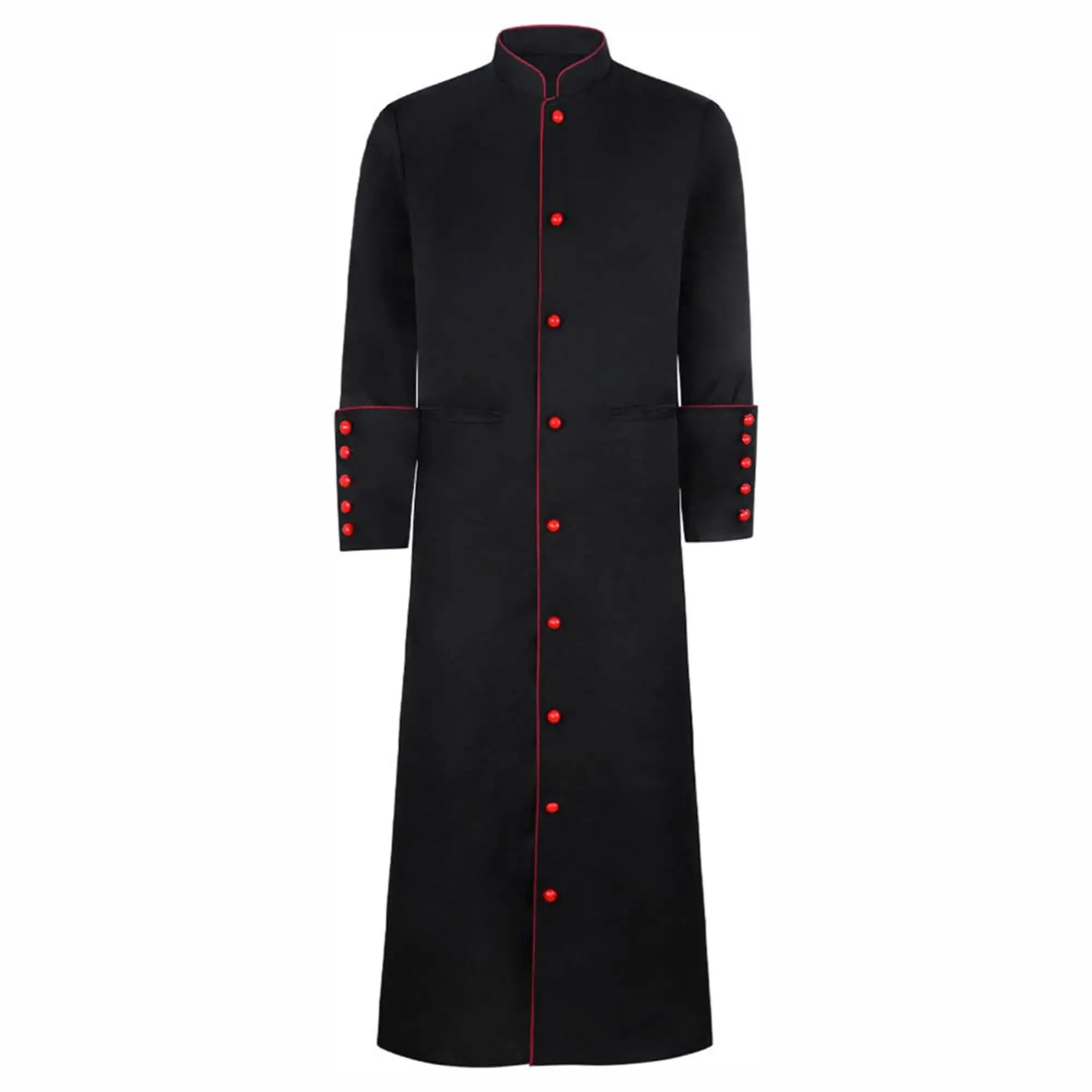 Custom Logo Design Unisex White Priest Cassock Robe Fit Traditional Church Clergy Wear High Quality 100% Polyester Matte Finish