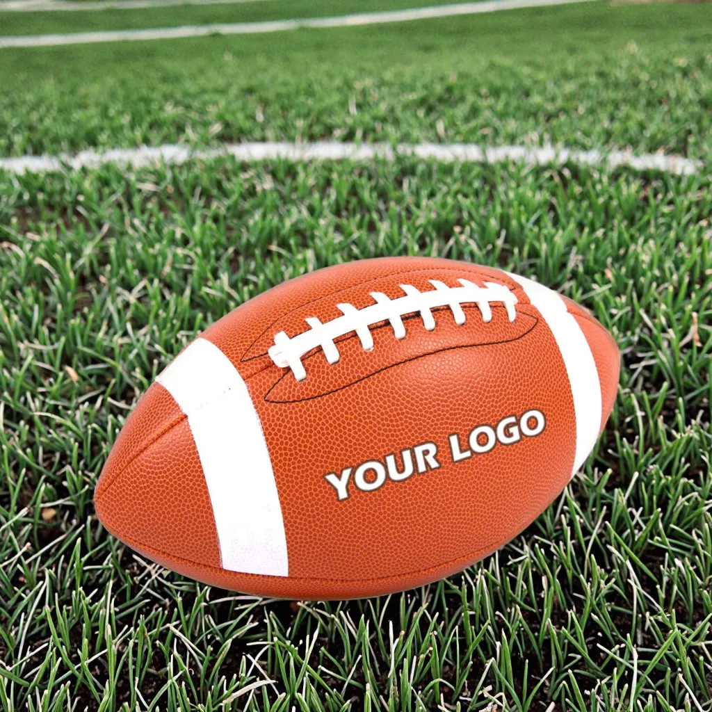 Custom Logo Eco-Friendly Durable American Football Ball High Quality PU Composite Leather Rubber Bladder Official Junior YouthReorder rate 16%