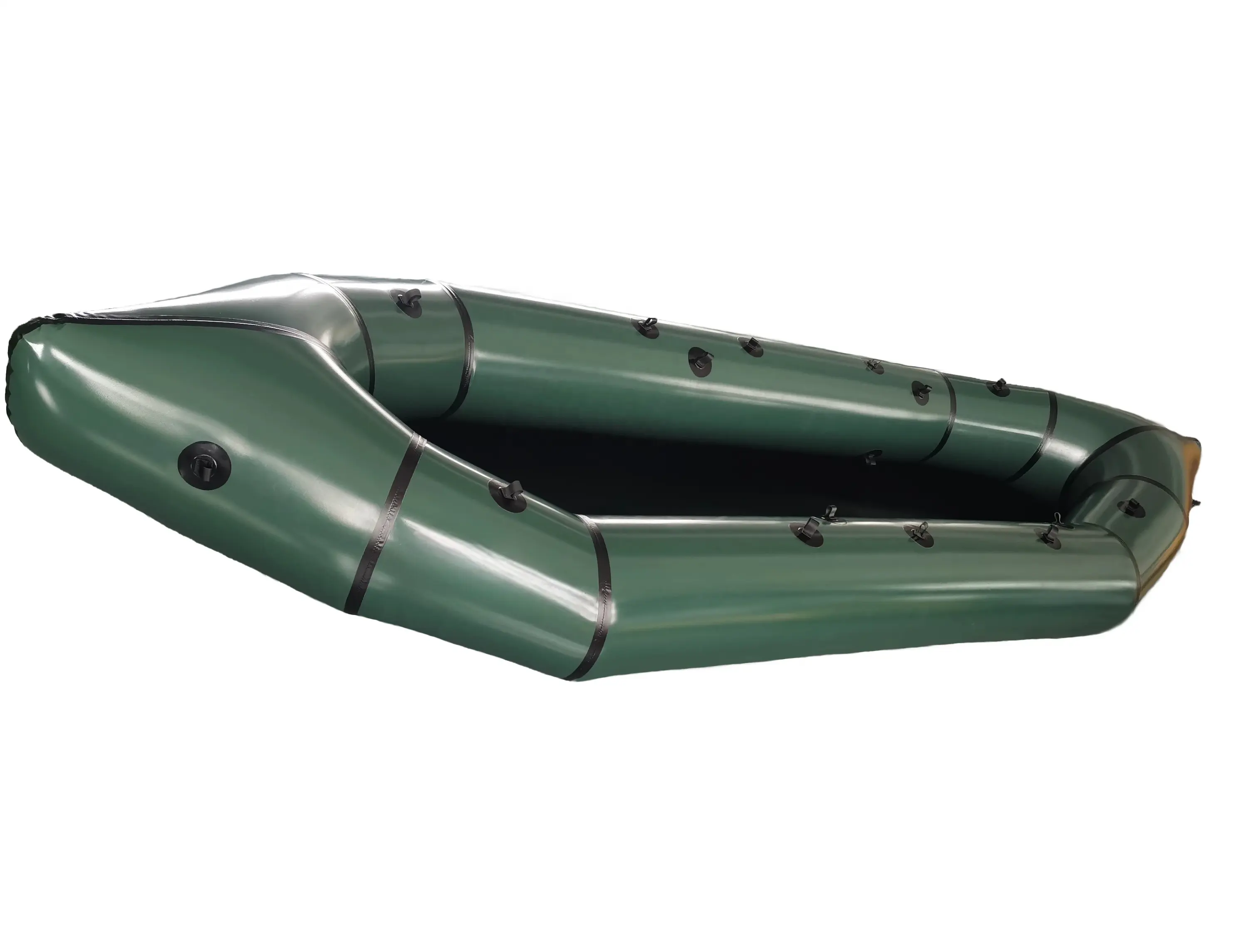 Custom Waterproof Inflatable Recreational Kayak With EVA Padded Seats Ocean Packrafts Canoe Boat for Whitewater Fishing