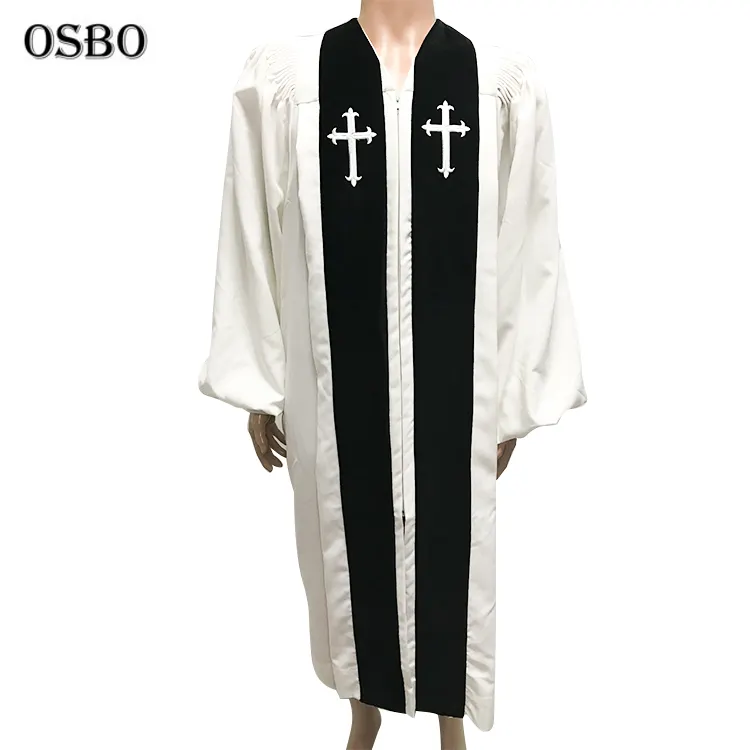 Custom White Men Church Choir Gown Clergy Robes for MenReorder rate 28%