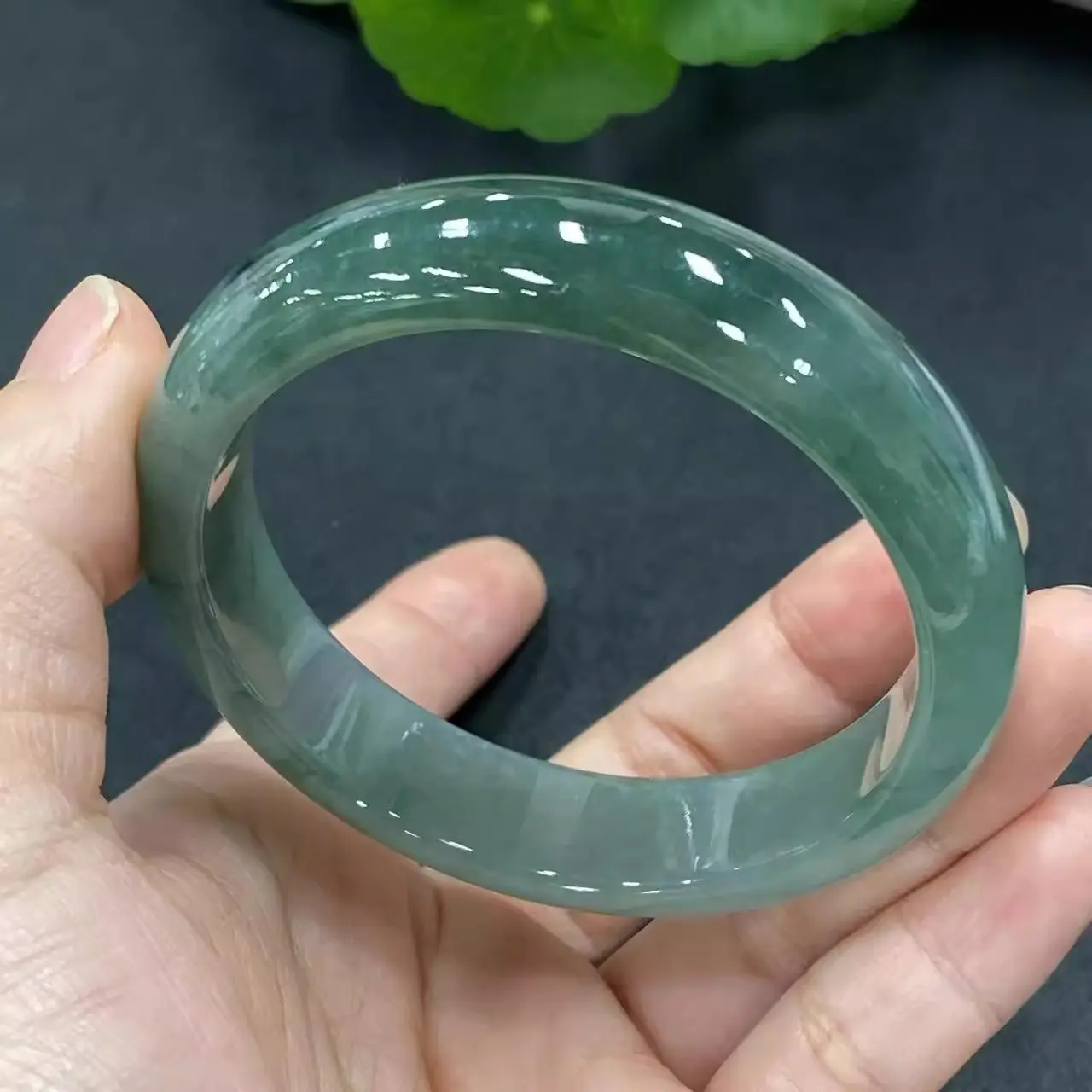 Dark Green Natural Oil Green Burmese Jade Bangle Grade Real Jadeite Green Jade Bangle