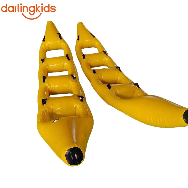 Darlingkids Inflatable Team Building Boat for Water Sports & Games PVC Material Easy Setup Banana Boat