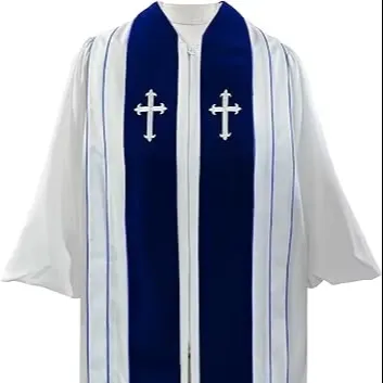 Deluxe Priest Robe For Church Clergy Church Gown Cross With Embroidery Origin Imported velvet