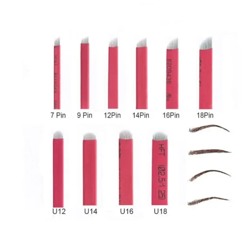 Diameter 0.18mm 3D Eyebrow Tattoo Microblading Embroidery Needle for Pernement Makeup Eyebrow TattooReorder rate 30%