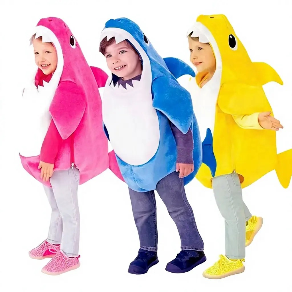 Echo Children's Halloween Cosplay Costume Set-Unisex Shark Marine Animal Stage Outfit ODM Supply Made in China