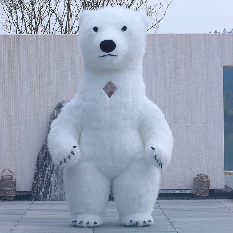 Efun Long Fur Plush Mascot Costume Adult Inflatable Polar Bear Costume Custom Cosplay Advertising Polar Bear Inflatable CostumePKR 6,298 off shippingDelivery by 09 Dec