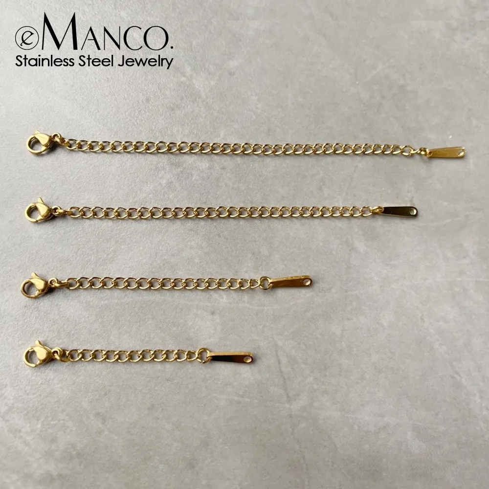 EManco Extended Extension Tail Chain Stainless Steel Lobster Clasps Connector for Bracelet Necklace Jewelry Making180-day lowest pricesReorder rate 34%