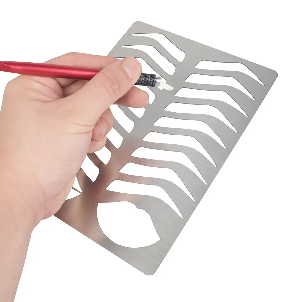 Eyebrow Lip Stencil Durable Stainless Steel Reusable Professional Brow Lip Stencil Eyebrow Practice Stencil for Starter BeginnerPKR 6,298 off shippingDelivery by 11 Dec