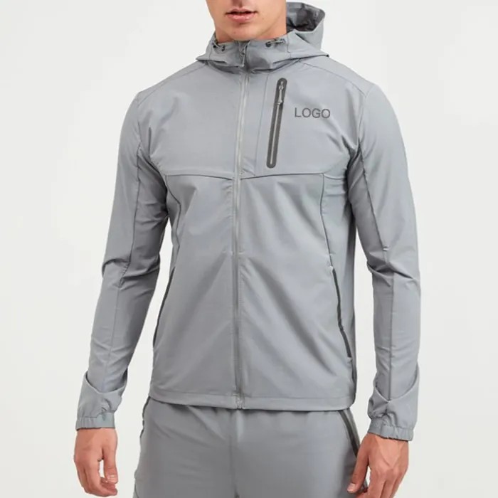 Facoty Price Oem Service Training&Jogging Wear Hot Sale Gym Fitness Set Men'S Running Jacket Man WaterproofReorder rate 40%