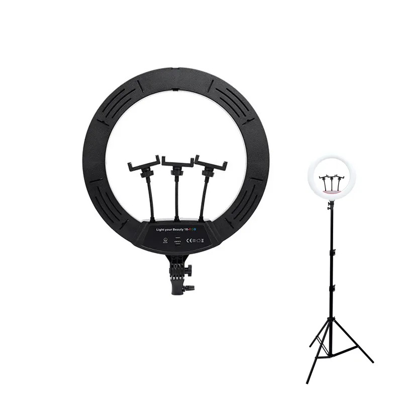 Factory Hot Sale 18-Inch LED Selfie Ring Light for Live Streaming Gaming TikTok Makeup & Beauty Video Recording Circle Lamp