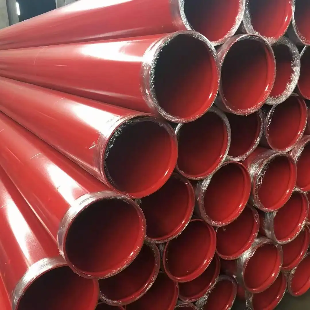 Fire fighting Coated Steel Pipe High Corrosion Resistance Pipe Long Service Life Steel Pipe Red Fire Protection Pipe