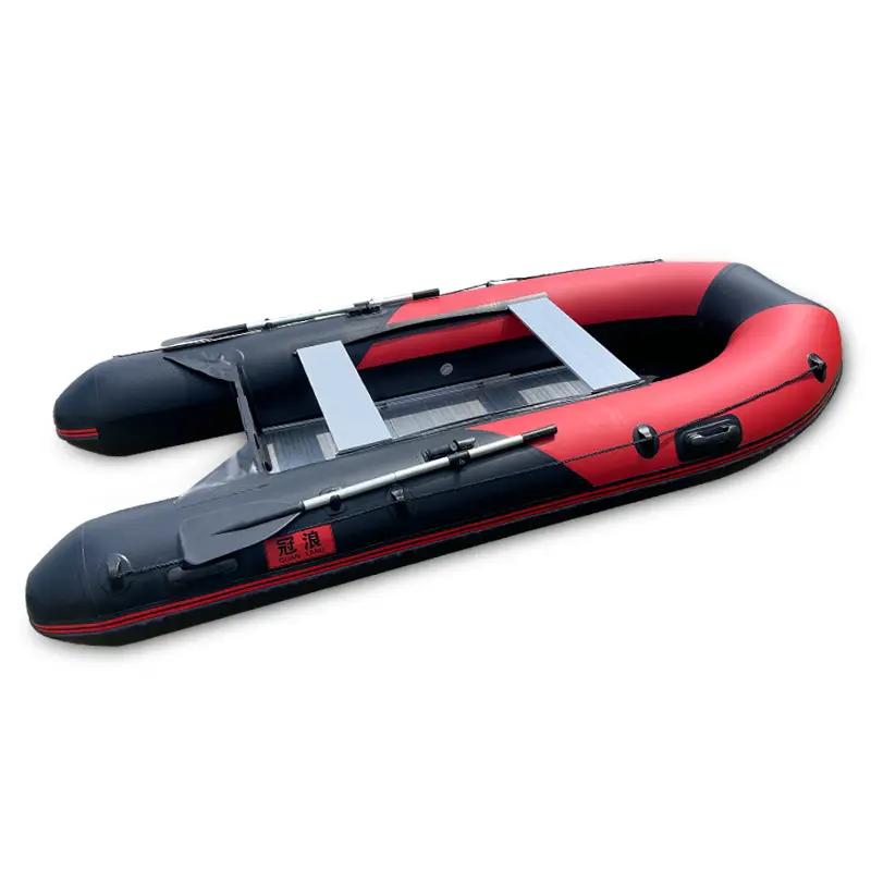 Foldable Sport Yacht Rigid Boat Thickened PVC Inflatable Boat with Motor for Rafting Drifting Fishing