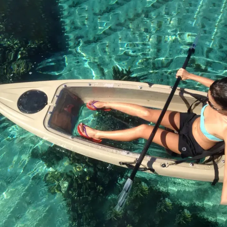 Good Quality See Through Kayak Clear Bottom Kayaks 2.8m Translucency Kayak Colorful Single clear Bottom Kayak