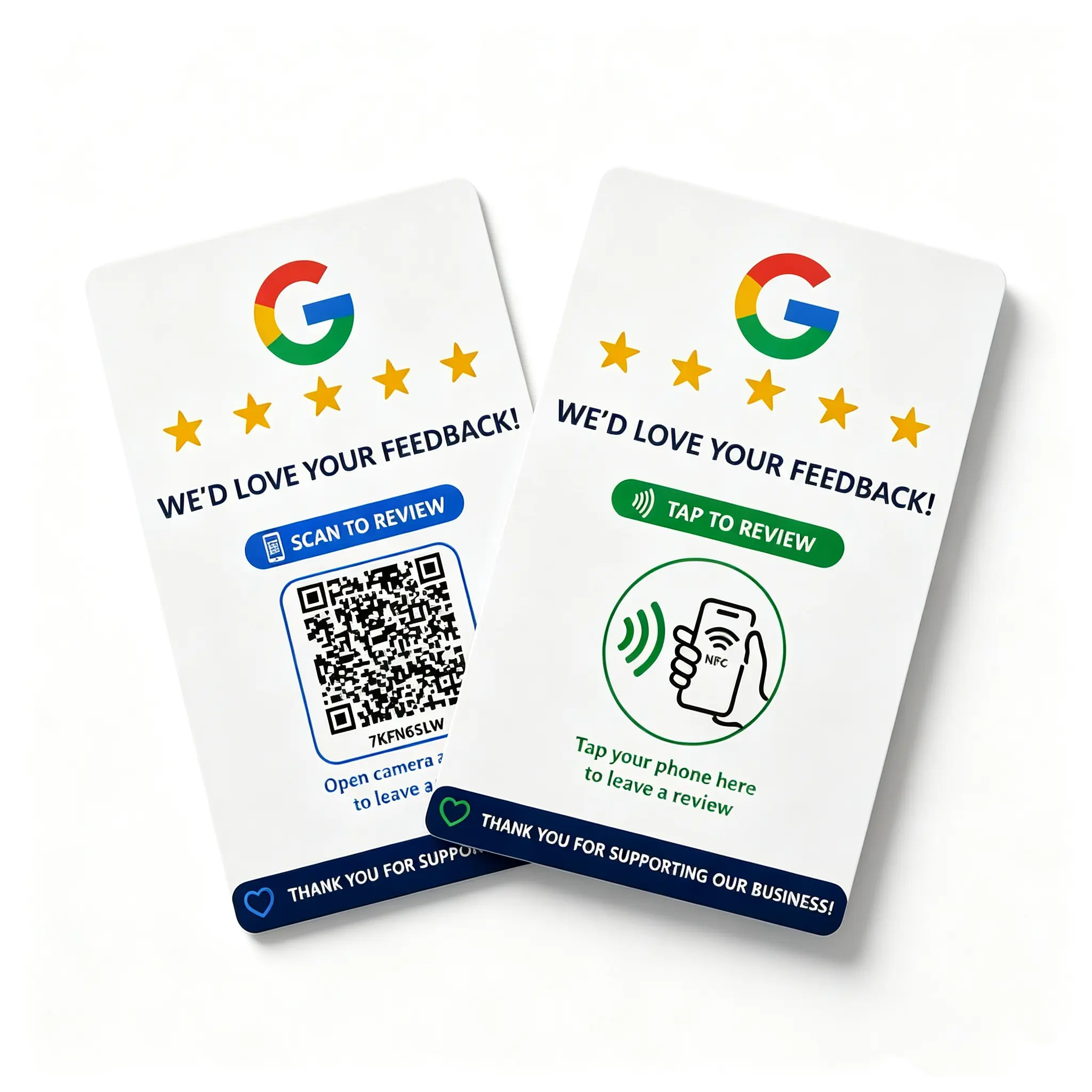 Google NFC Review Card PVC CR80 Digital Feedback Card With NFC QR Code Portable Review Request Tool For Business CustomersPKR 6,298 off shipping3-day dispatch