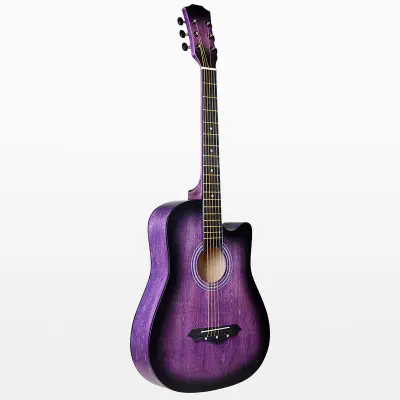 Handmade Guitar 38 Inch All Solid Wood Classical Acoustic Bass Guitar for Beginner