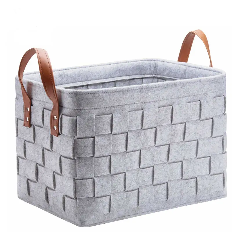 Handmade Woven Felt Eco-Friendly Foldable Laundry Basket with Handles Light Gray Customizable SizePKR 6,298 off shipping180-day lowest pricesDelivery by 23 DecReorder rate 21%
