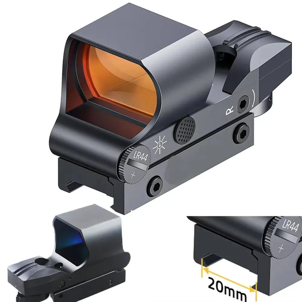 HD119A High Quality Adjustable Tactical Reflector Sight With High Red Dot Sight And Accessory Aluminum 1X Magnification
