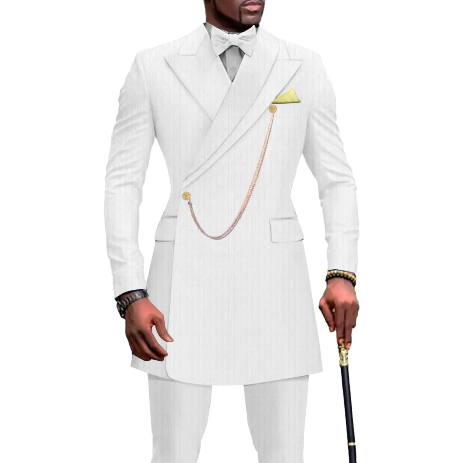High Quality African Men Slim Fit Two Piece Business Wedding Suit Batik Print Luxury Custom Bespoke Trousers SetReorder rate 20%