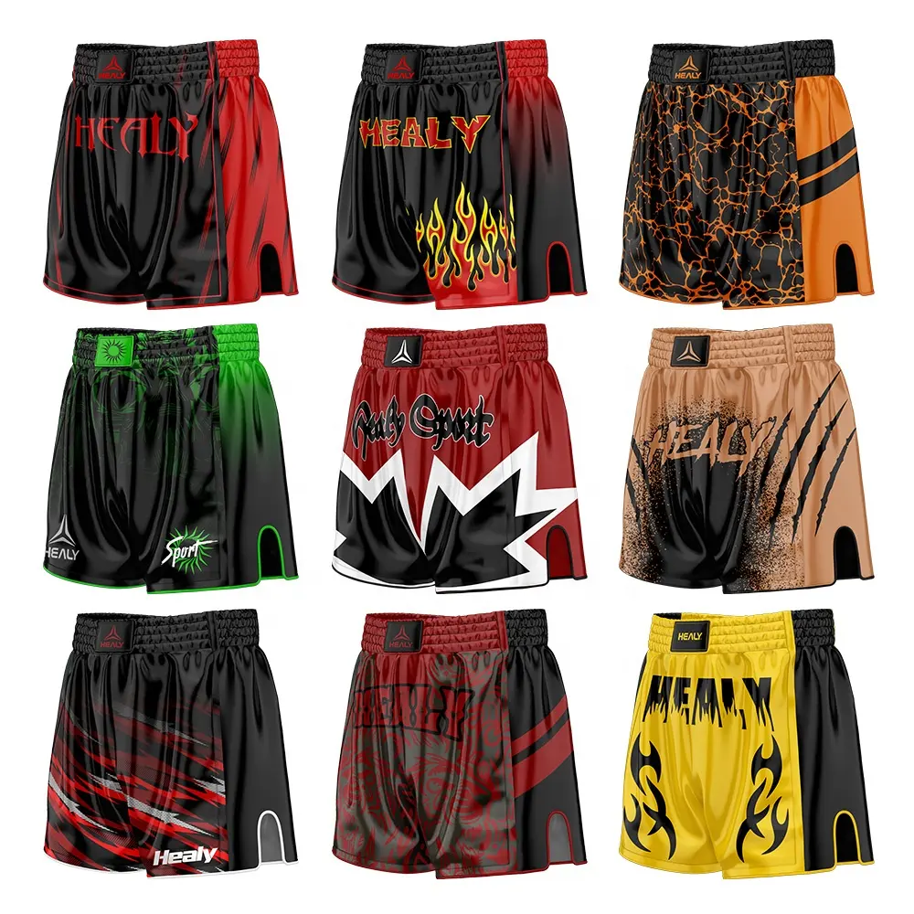 High Quality Custom Men's Training Boxing Gear Uniform Lightweight Breathable Quick Dry MMA Wrestling Muay Thai ShortsReorder rate 34%