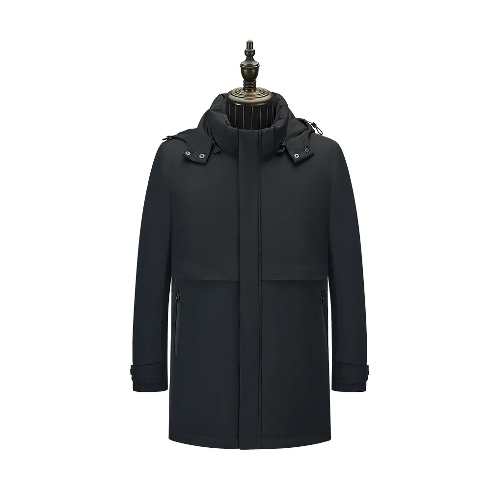 Hot Sale Business Men's Down Jacket in Good Quality Navy Blue Color With Zipper Anti-bacterial Fabric Overcoat for WinterPKR 6,298 off shippingDelivery by 23 DecReorder rate 25%