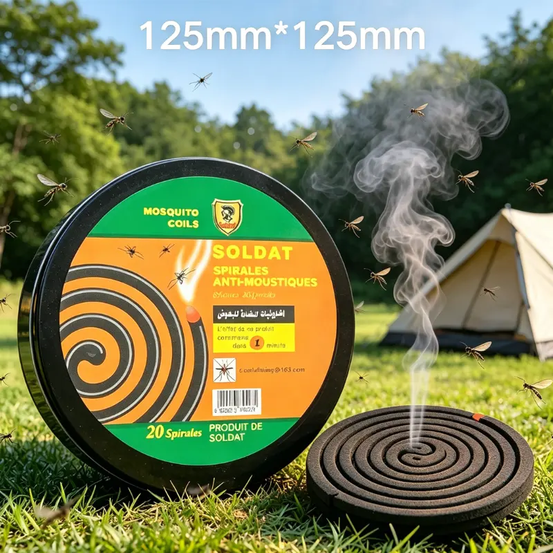 Hot Sale Good Quality Eco-friendly SOLDAT 125mm Black Mosquito Repellent Mosquito Coil Mosquito Killer Drum Box for Bedroom