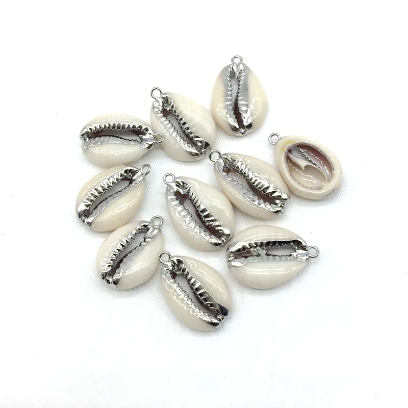 Hot Sell New Models Natural Cowrie Sea Shell Beads Loose Slices Charm with Hanger Silver Gold Coating for DIY Jewelry MakingPKR 6,298 off shipping180-day lowest pricesDelivery by 11 DecReorder rate 2