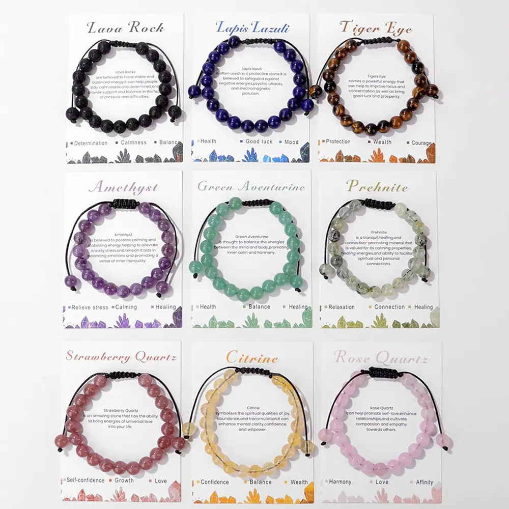 Hot Selling 8mm Natural Stone Woven Bracelet Gemstone Crystal Bracelet Couple Fashion Jewelry GiftsPKR 6,298 off shippingDelivery by 19 DecReorder rate 24%