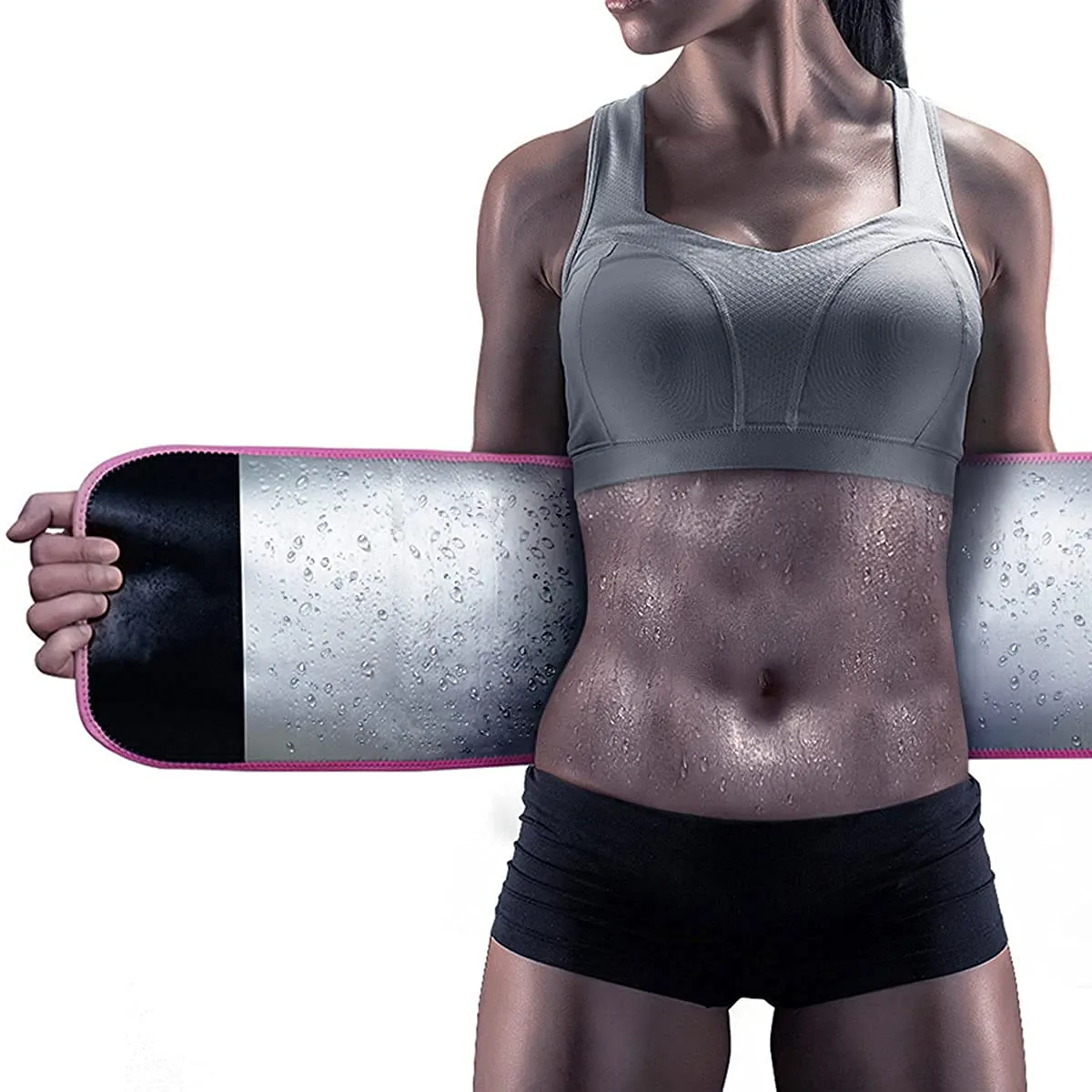 Hot Universal Sports Neoprene/Nylon Slimming Sweat Belly Band Waist Trainer Trimmer Belt CE Certified Custom Logo for WeightReorder rate 39%