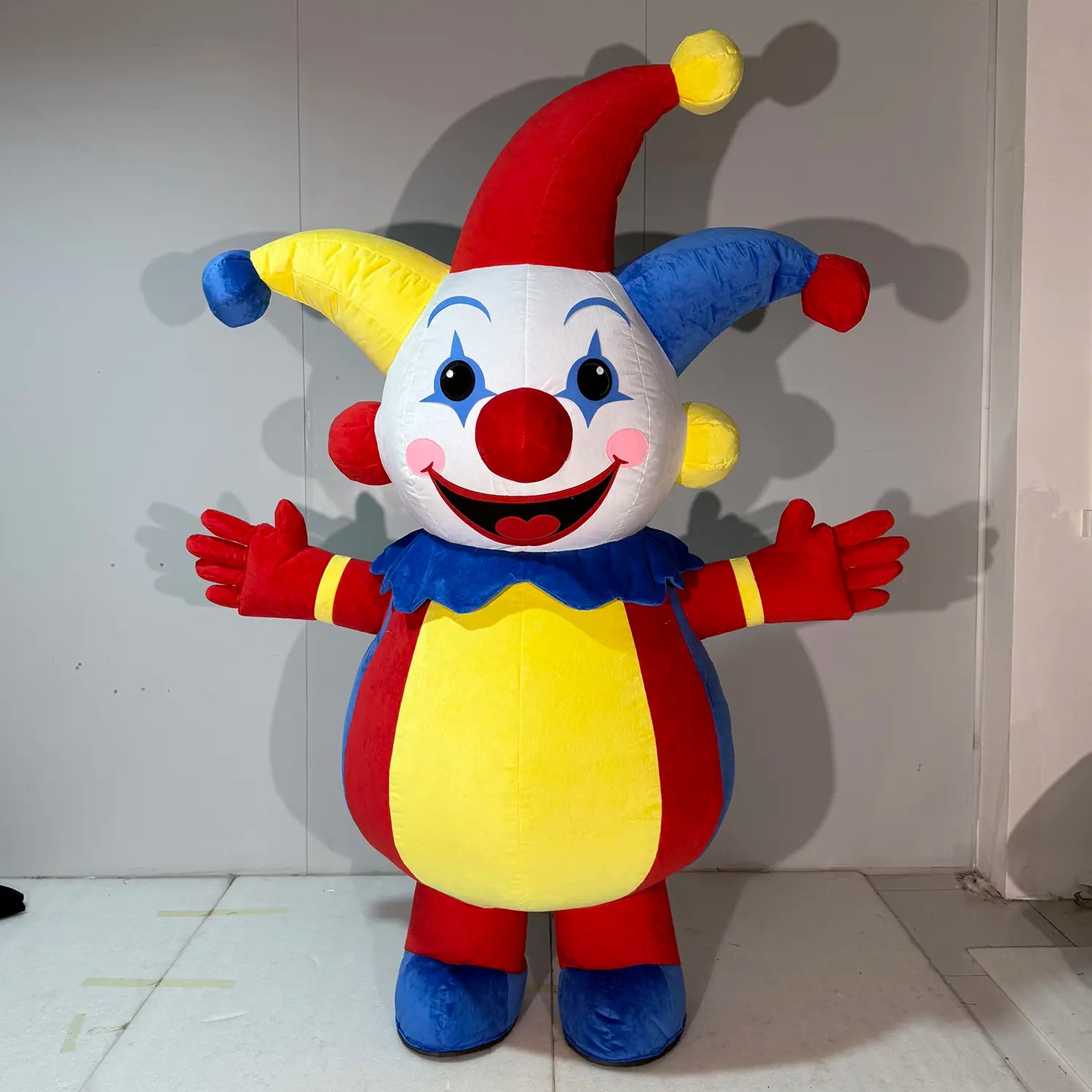 Inflatable Clown Mascot Costume Plush Jester Cosplay Suit Adult Walking Cartoon Character for Carnival Parade Halloween PartyReorder rate 17%