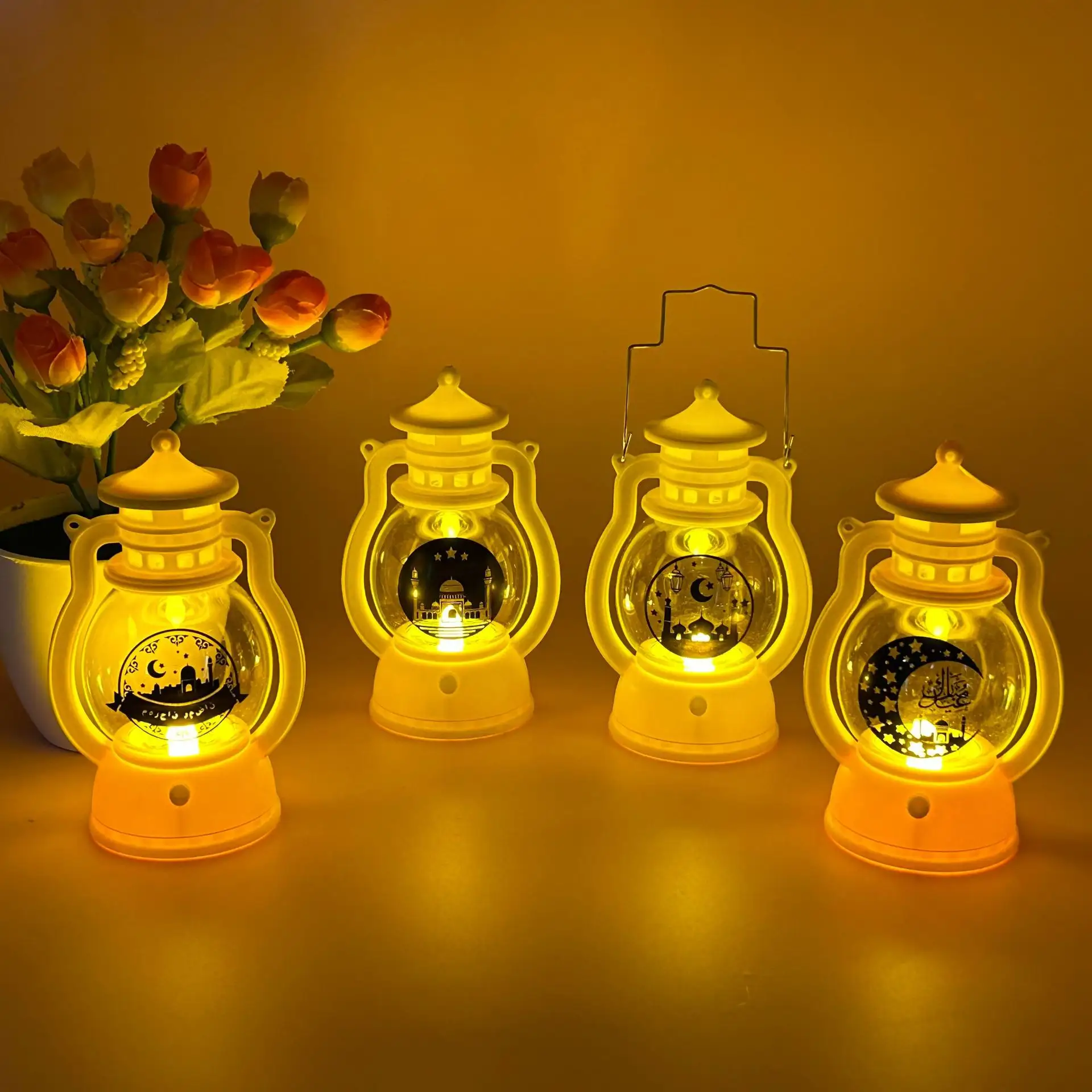 Islam Muslim Party Decor Supplies Ramadan Wind Lantern Eid Decoration Eid Mubarak LED Wind Lamp Ornament For Home Party GiftReorder rate 31%
