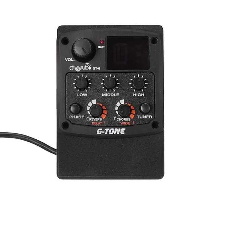 LCD Tuner with Reverb/Delay/Chorus/Wide Effects GT-6 Acoustic Guitar Preamp Piezo Pickup 3-Band EQ EqualizerPKR 6,298 off shippingDelivery by 18 DecReorder rate 15%