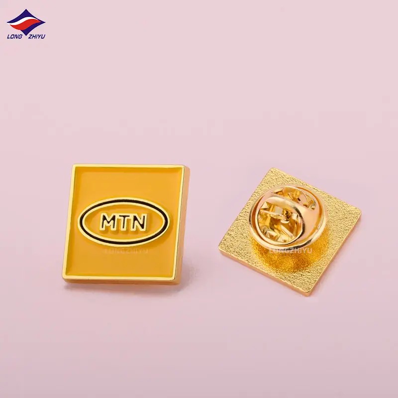 Longzhiyu High Quality Customized Enamel Employee Pins Factory Wholesale Company Logo BadgesReorder rate 45%