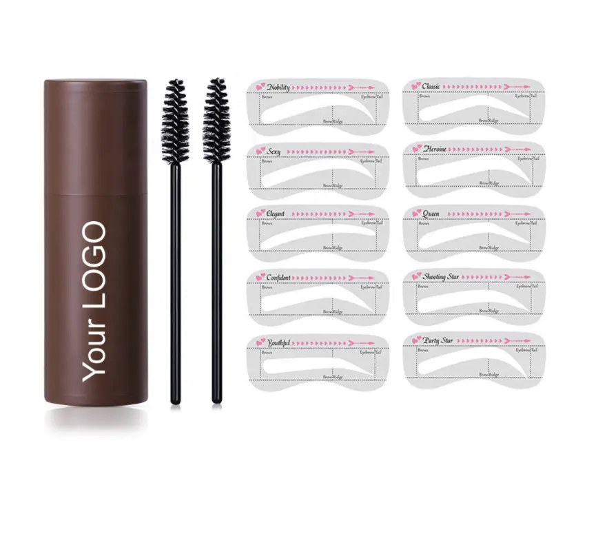 Melason 5 Color Eyebrow Stamp and Stencil Kit With Eyebrow Brush Cards One Step Eyebrow MakeupReorder rate 25%