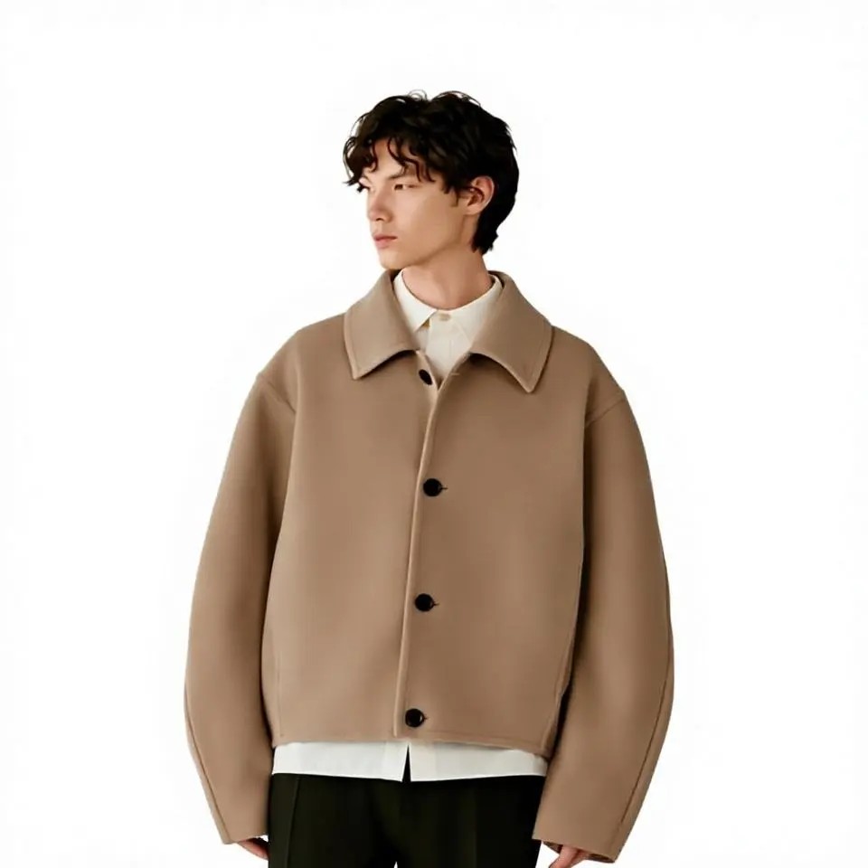 Men's Wear 2026 Autumn New Ultra-Fine Wool Double-Sided Overcoat