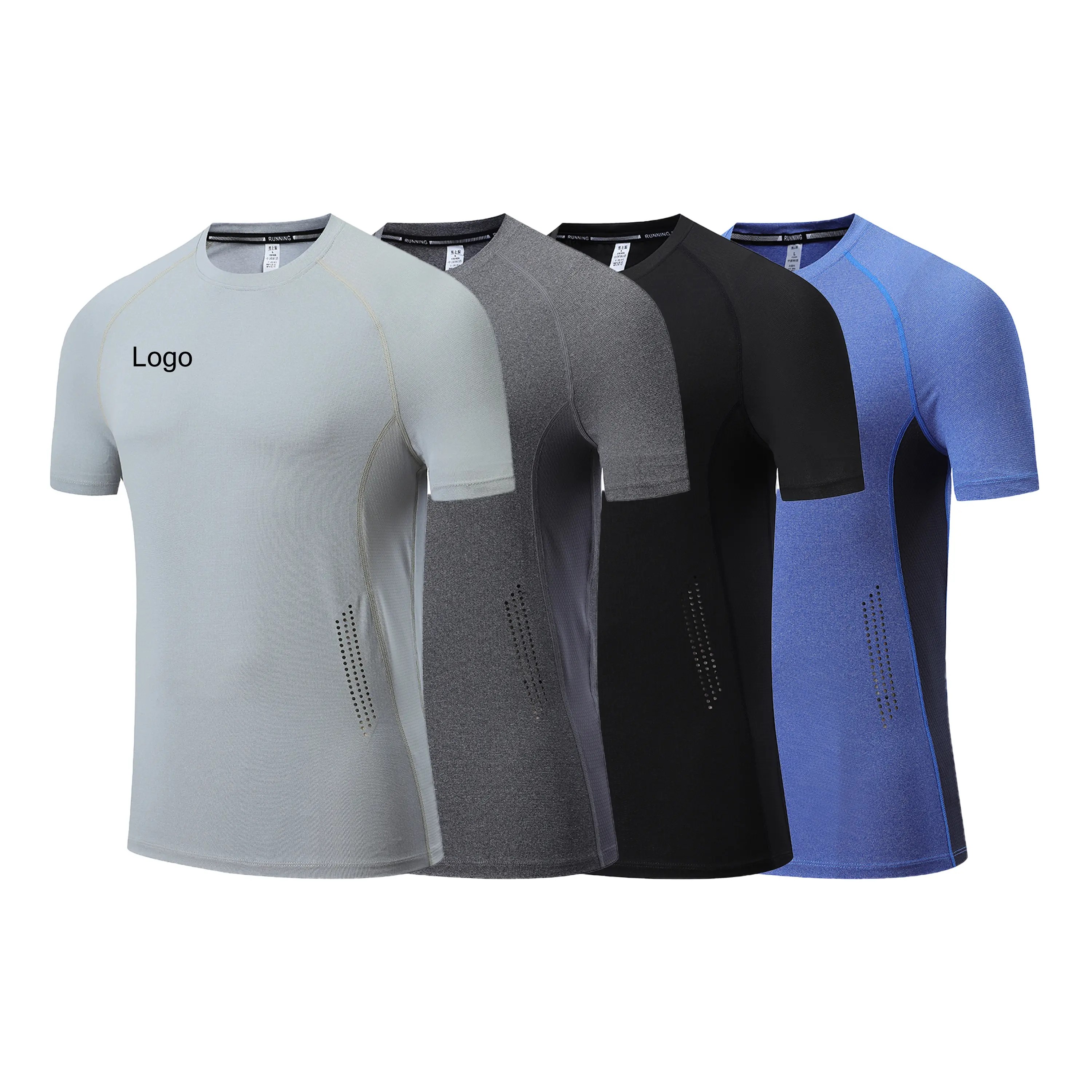 Men Summer Sports Tshirts Polyester Fitness Short Sleeve Quick Dry Jogger Running Shirts Breathable Training Gym T ShirtReorder rate 40%