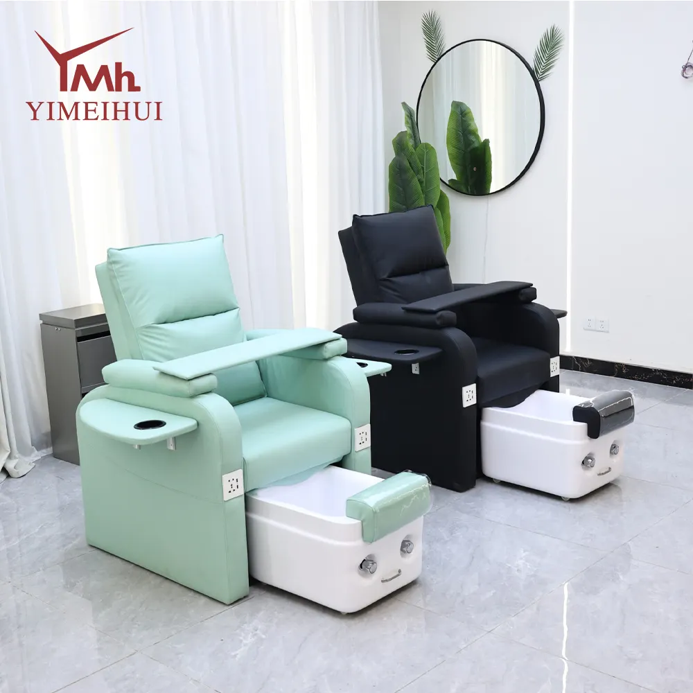Modern Design Electric Reclining Pedicure Chair with Phone Charger & Drink Stand High-End Nail Salons Foot Spa Pedicure StationReorder rate 16%