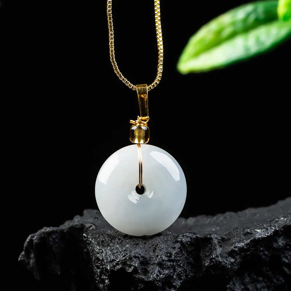Myanmar A-grade Jade Pendant Exquisite Donut Jade Pendant Necklace Women Anniversary Gift Jadeite PendantPKR 6,298 off shippingDelivery by 18 Dec