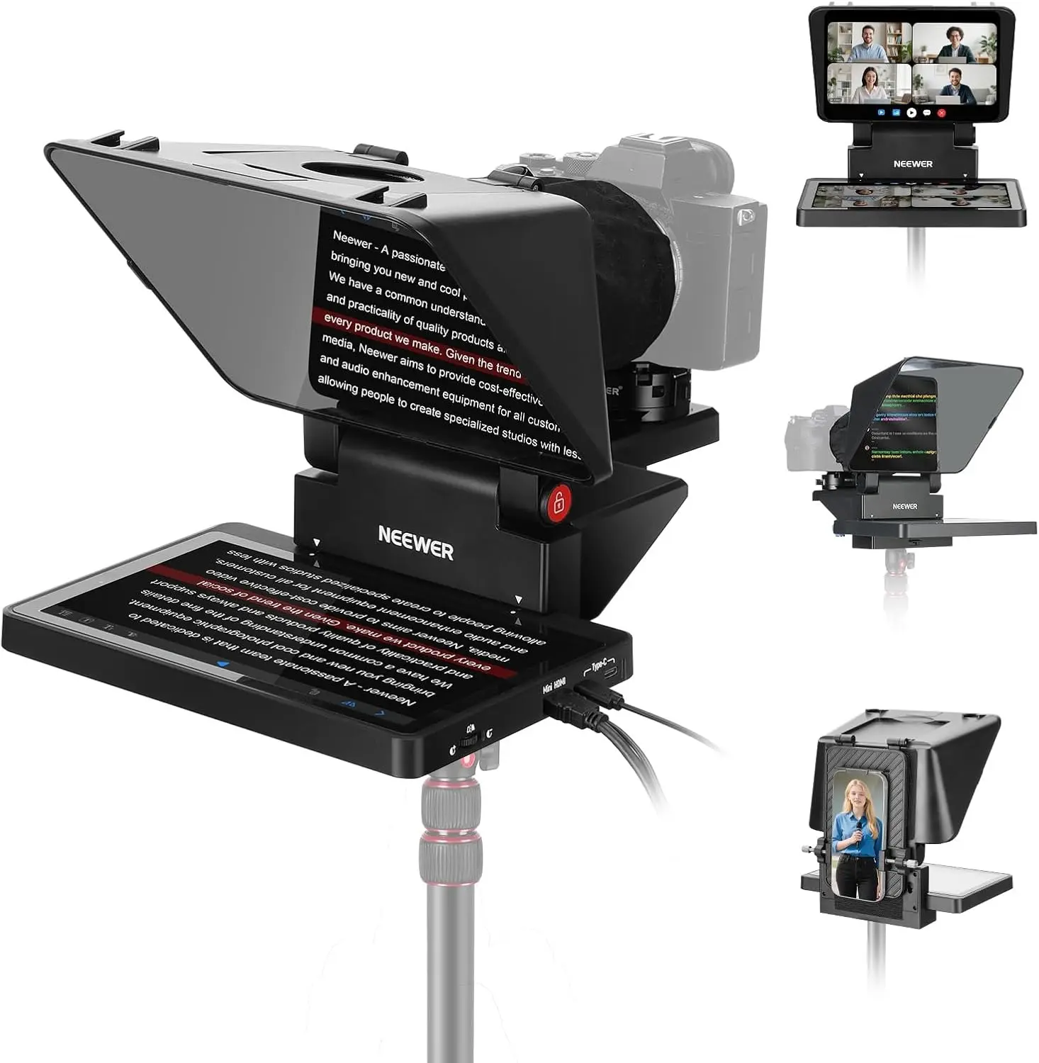 NEEWER X11 11-inch 2-in-1 Teleprompter with Monitor Screen Mirroring for PC and Mobile PhoneReorder rate 18%