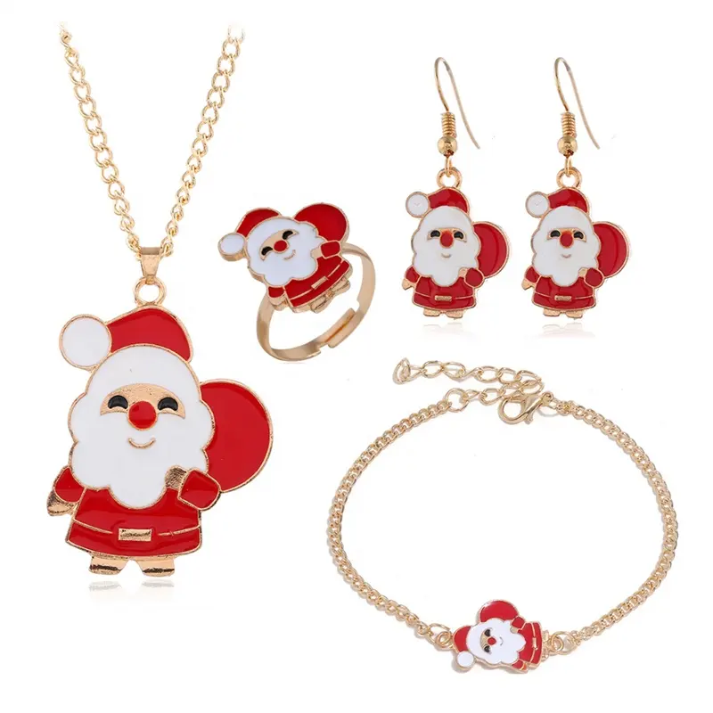 New Christmas Necklace Set for Women 18K Gold Plated Zinc Alloy Multi-color Enamel Colorful Bell Necklace Bracelet PartyPKR 6,298 off shipping180-day lowest pricesDelivery by 11 DecReorder rate 20%