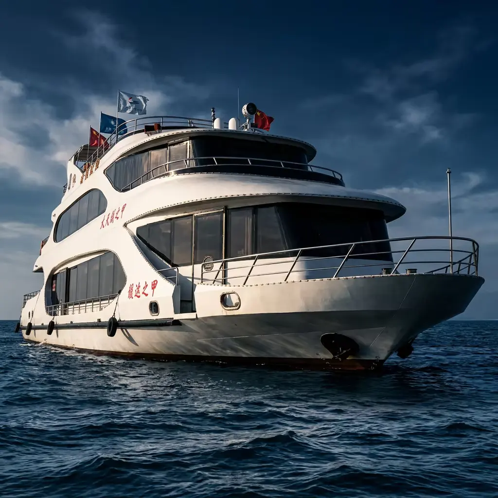 New Fiberglass Hull Passenger Boat 100 Seat Sea Ferry Tourist Transportation with Diesel Available for Sale