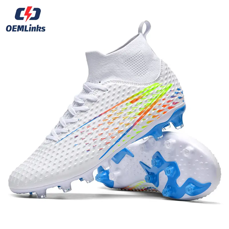New High Quality Soccer Boots Comfortable Football Shoes Training Outdoor Soccer Boots High Top American Football ShoesReorder rate 42%