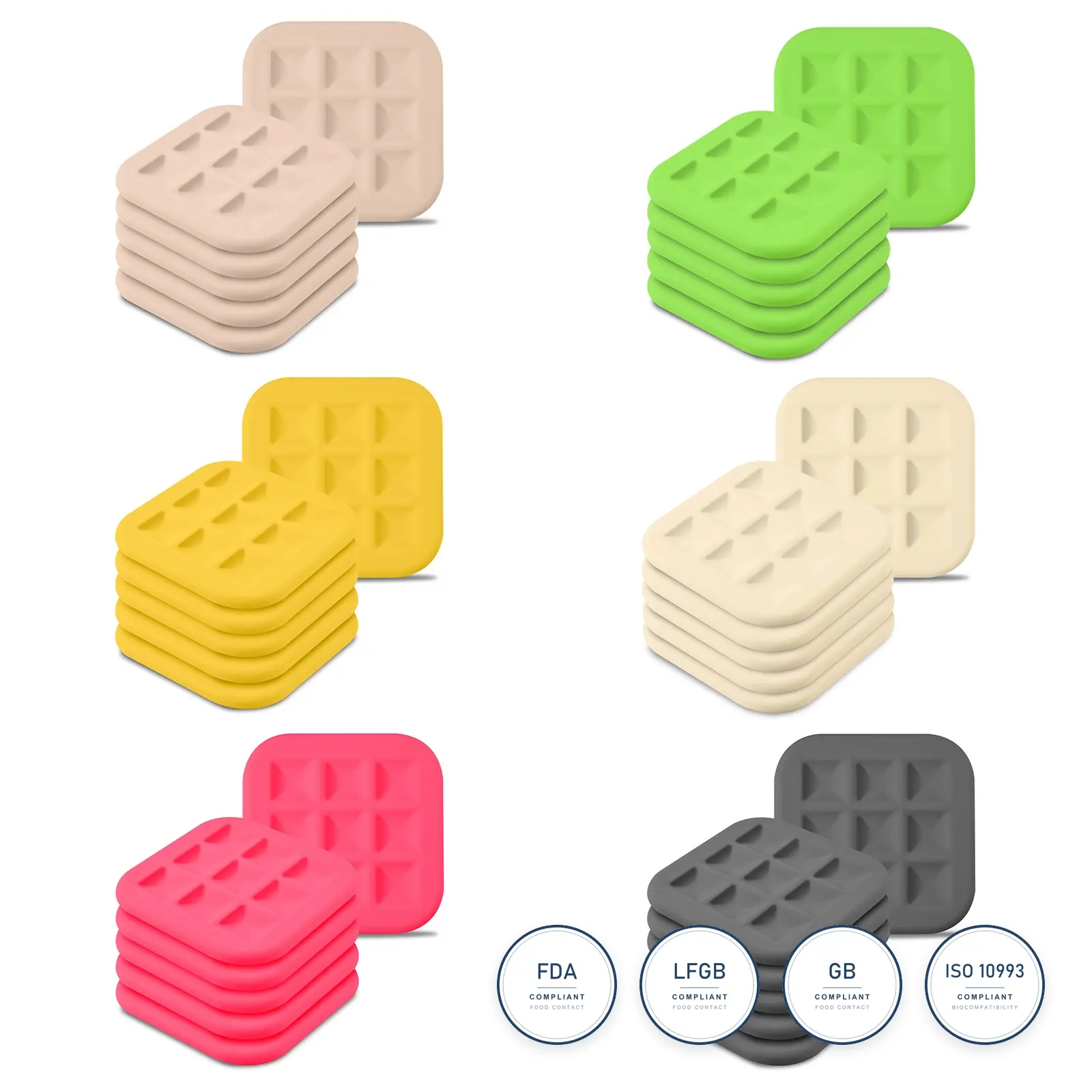 ODM Silicone Trivet Mat Heat Resistant Pot Holder Non Slip Hot Pad 8 mm Thick Flexible Kitchen Counter Protector