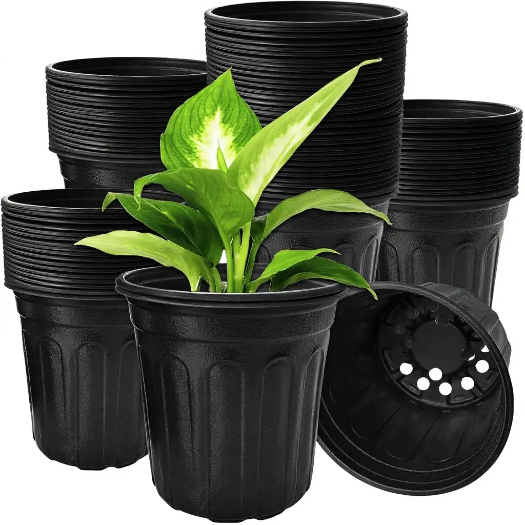 OJYUDD 60 Pack 1 Gallon Lightweight Thickened Soft Plastic Nursery Pots Hole Design for Seed Starting Flower SeedlingsPKR 6,298 off shippingDelivery by 18 Dec