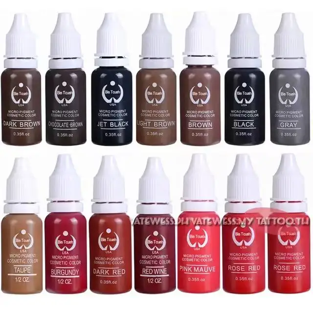 Organic Microblading Ink for Eyeliner Lip Eyebrow Tattoo PMU Pigment for Permanent Makeup