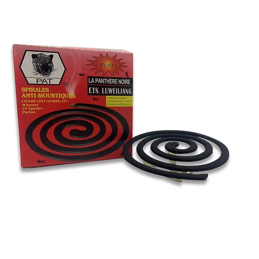 PAT China's Portable Black Micro Smoke Mosquito Coil 125mm Size with Faint Scent for Indoor Farm Use Steel Design Plant Features